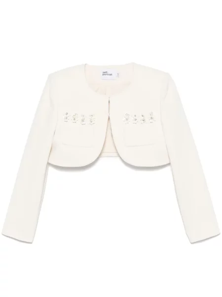 Geacă Self-portrait cu paiete din crep