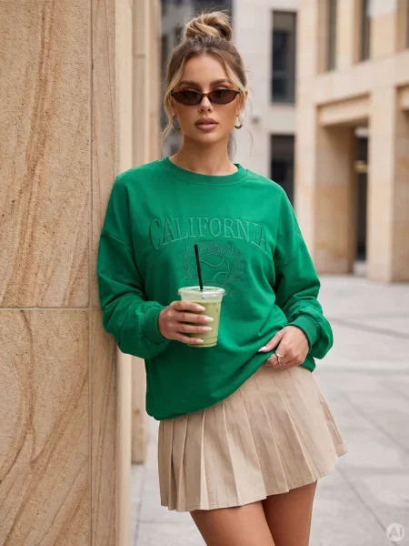 Bluza CALIFORNIA DREAM Dstreet zielona