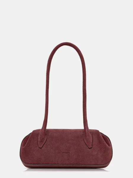 Yuzefi geantă de mână din piele întoarsă OYSTER bordo