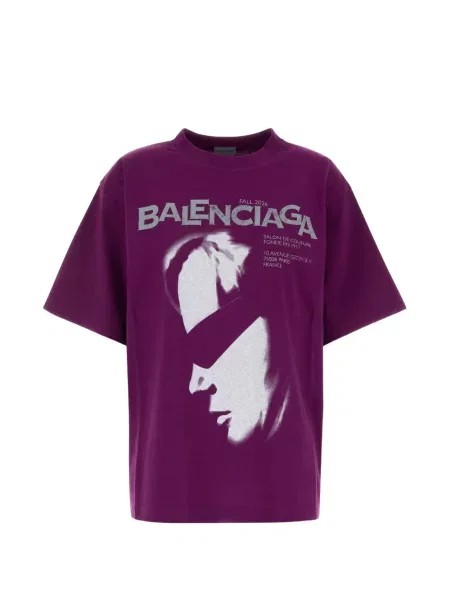 Tricou Balenciaga cu imagine violet