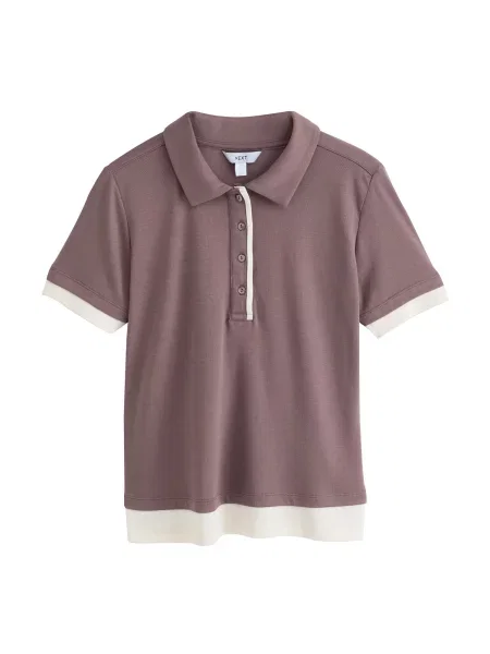 Next Tricou ciocolatiu alb