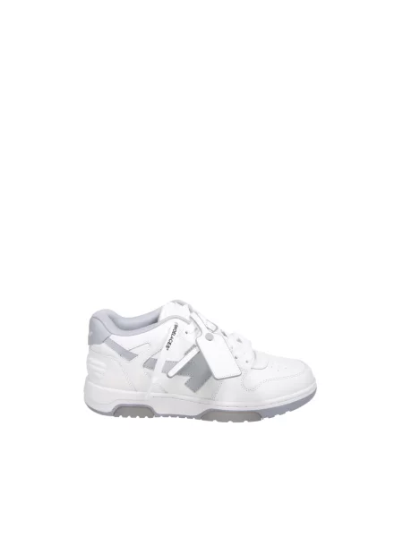 Sneakersy Off-white skórzane biznesowe białe