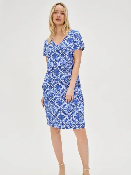 Rochie Marisse de costum albastru