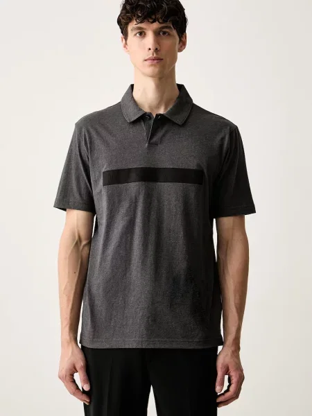 Tricou polo Hugo gri