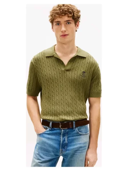 Tricou polo Tommy Hilfiger verde