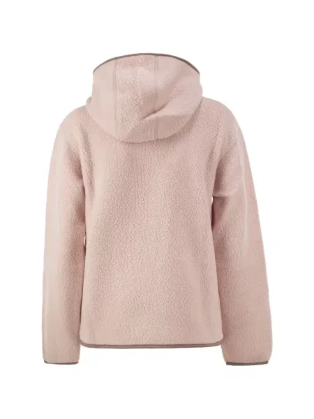Geacă Patagonia din fleece cu glugă roz