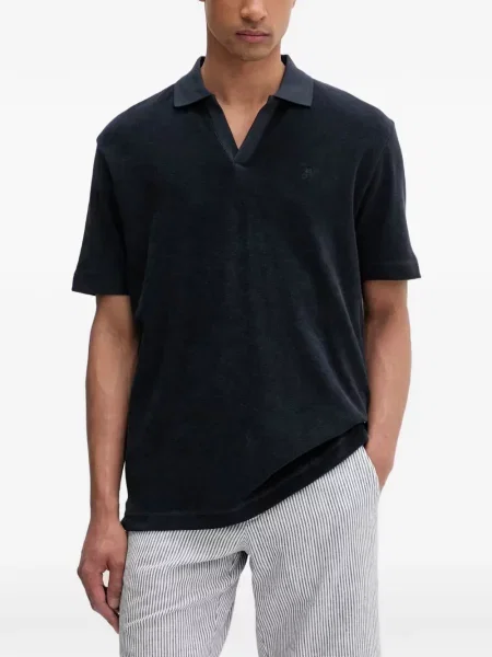 Tricou polo Marc O'polo cu decolteu în V albastru