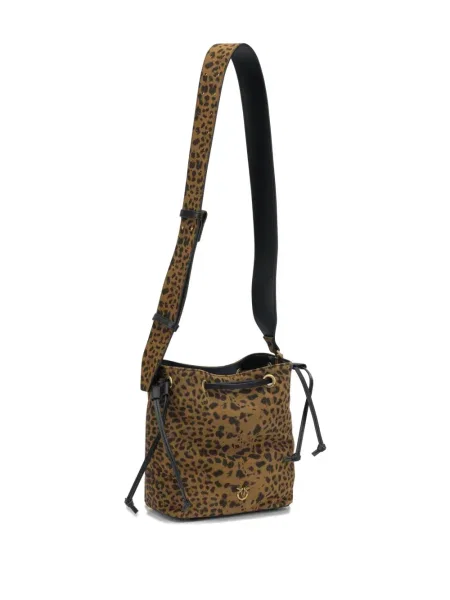 Geantă Pinko cu imagine cu model leopard maro