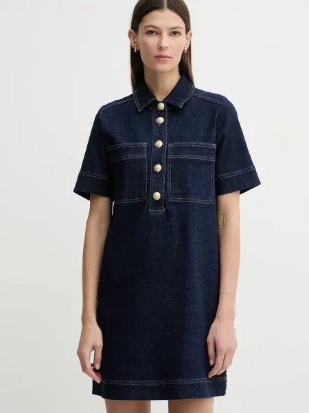 Jeans obleka Dkny mornarsko modra