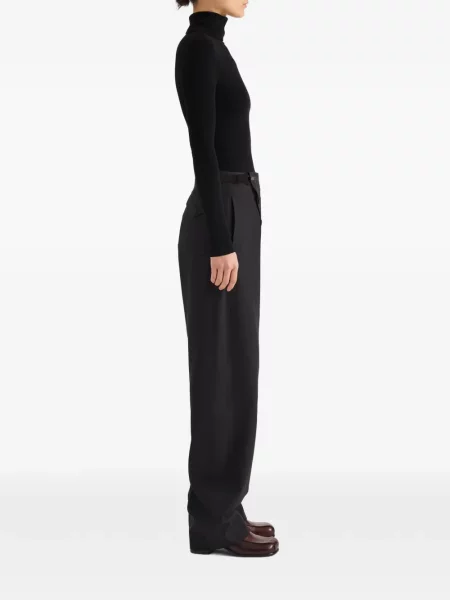 Vilnonės atogrąžų kelnės Proenza Schouler juoda
