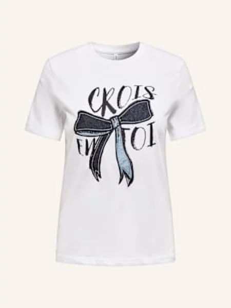 Only T-Shirt weiss biała