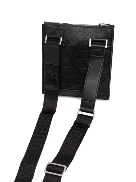 Καπιτονέ τσάντα χιαστί Guess μαύρο