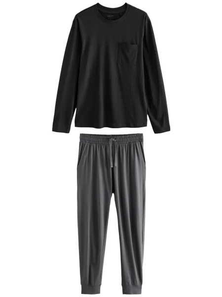 Next Pijama lungÄ� gri negru