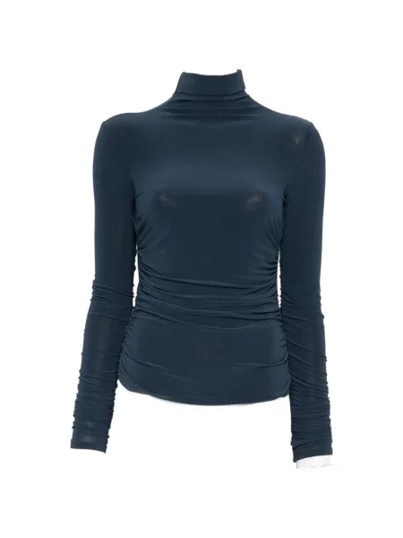 Top Patrizia Pepe drapat albastru