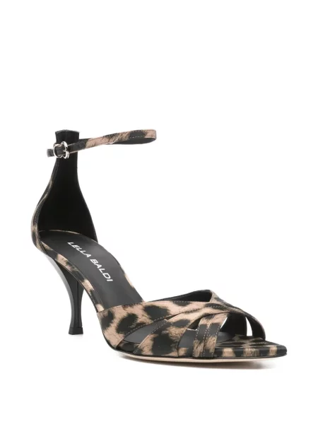 Sandale Lella Baldi cu imagine cu model leopard maro