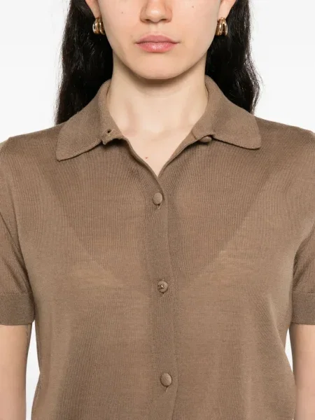 Cămașă Max Mara scurtă maro