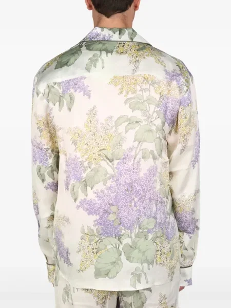 Cămașă Mouty cu model floral cu imagine alb