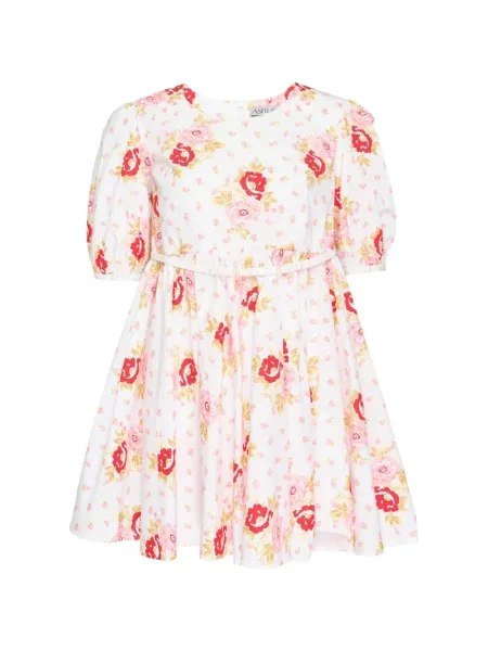Rochie Ashley Williams cu model floral cu imagine alb