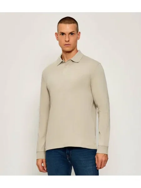 BOSS ORANGE Polo Pe_interlock_long bej