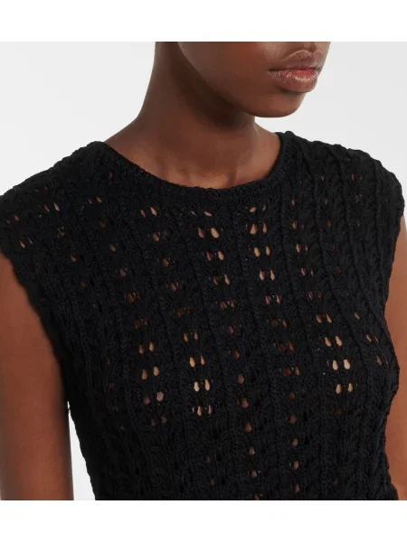 Top Loulou De Saison asimetric negru