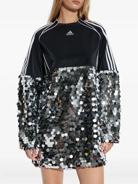 Tricou Adidas cu dungi cu imagine din jerseu verde