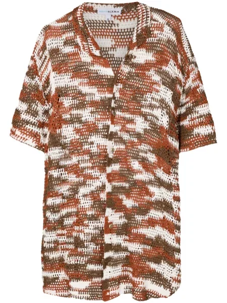 Cămașă Amir Slama tricotate maro