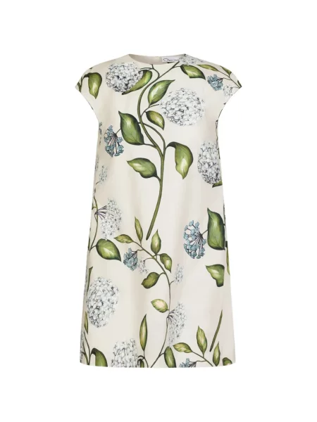 Mała mały sukienka mini Oscar De La Renta garniturowa biała