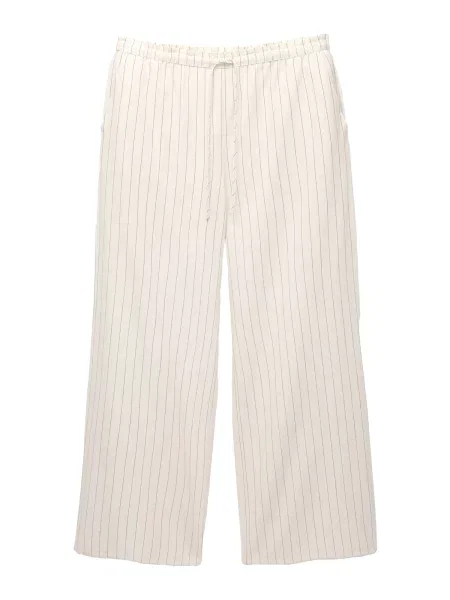 Pull&Bear Pantaloni ecru gri