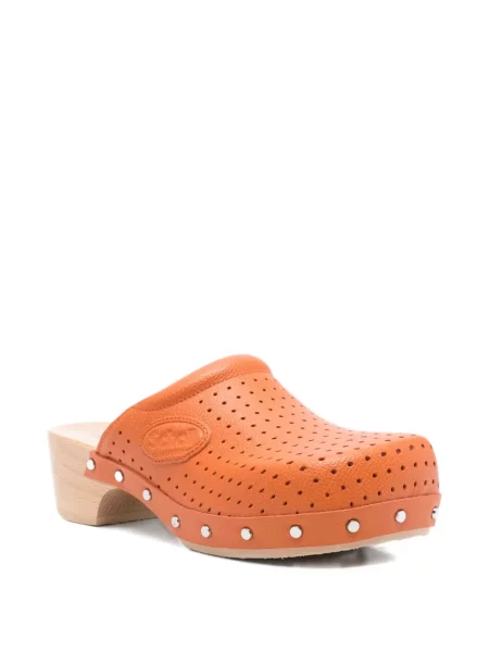 Papuci Balenciaga din piele portocaliu