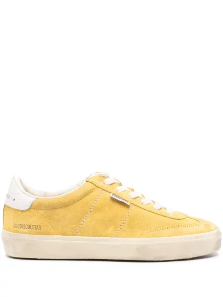 Sneakerși Golden Goose din piele de căprioară galben
