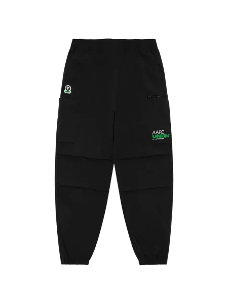 Pantaloni cargo Aape By A Bathing Ape cu autograf negru