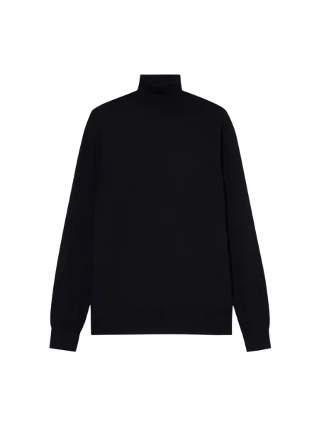 Sweter z golfem Brooks Brothers wełniany czarny