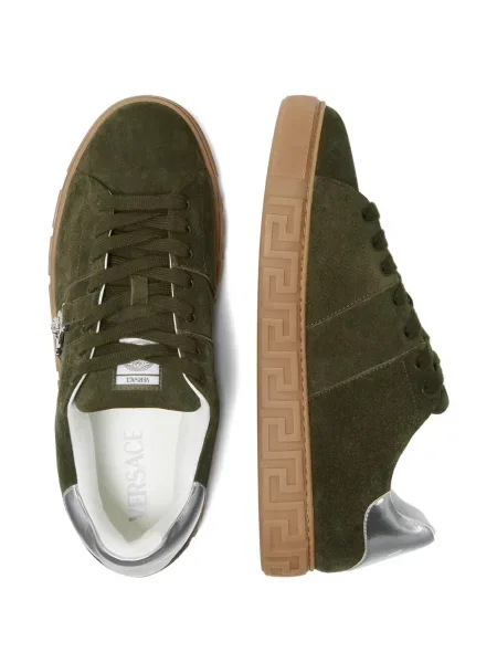 Sneakerși Versace din piele de căprioară verde
