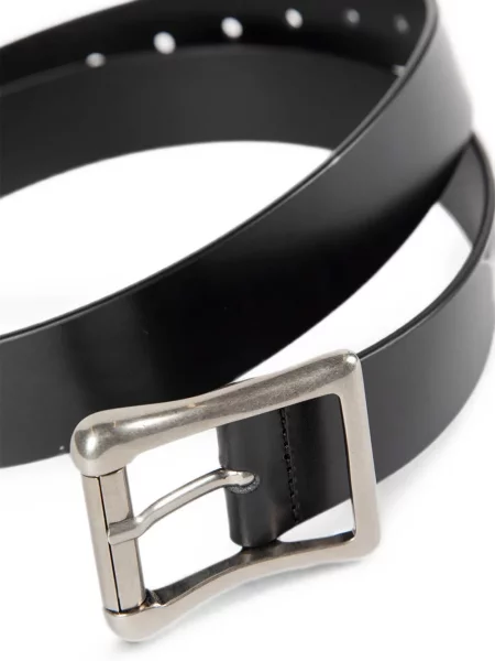 Cu centură curea Ann Demeulemeester din piele negru