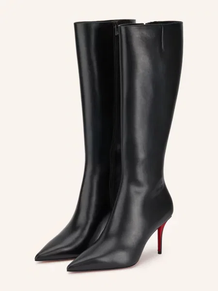 Christian Louboutin Kozačky Miss Z Botta 80 černá