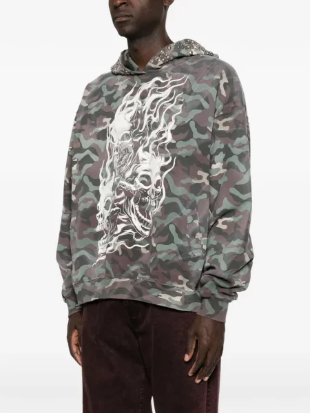 Hoodie Thug Club με σχέδιο παραλλαγής πράσινο