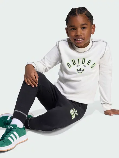 Дитячий Спортивний костюм adidas Graphics комбінований верх білий
