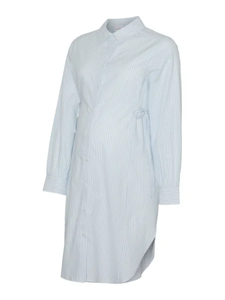 MAMALICIOUS Dolga srajca MLLETICIA LIA nebeško modra bela