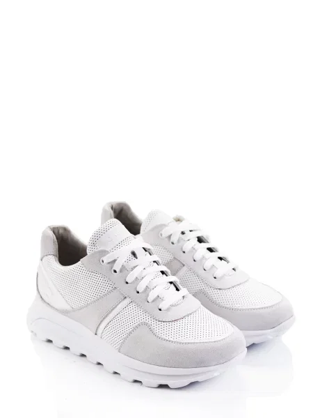 Кожаные кроссовки Derisan белые