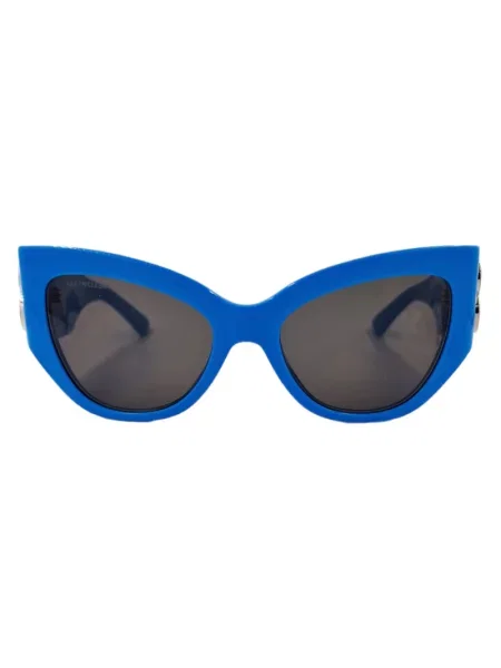 Okulary przeciwsłoneczne Balenciaga z logo niebieskie