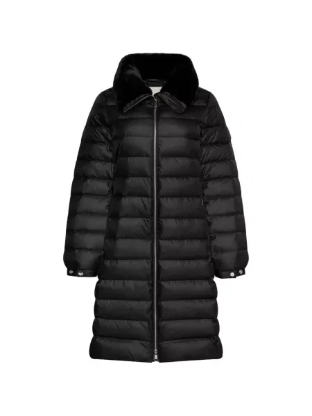 Gulerat geacă Calvin Klein cu blană negru