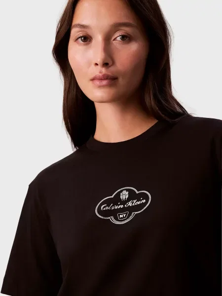 Футболка Calvin Klein Jeans с автографом черная