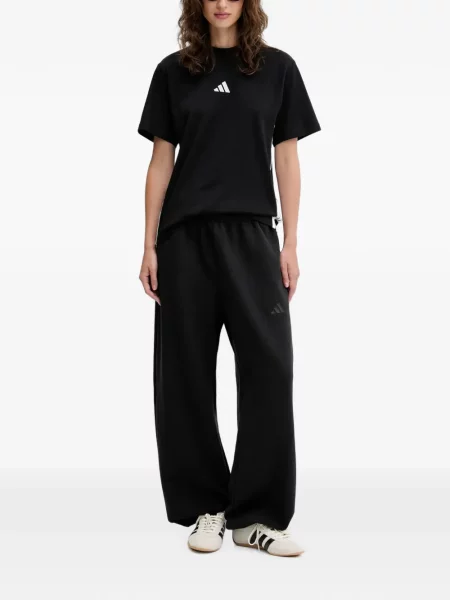 Ριγέ τρέξιμο μπλούζα Adidas από διχτυωτό κόκκινο