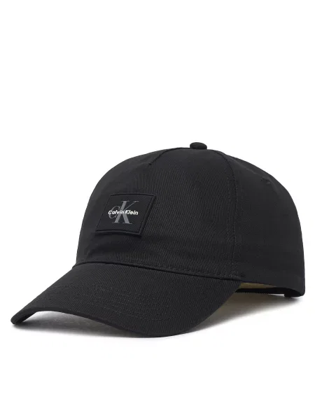 Șapcă Calvin Klein Monologo Rubber Patch Bb Cap negru
