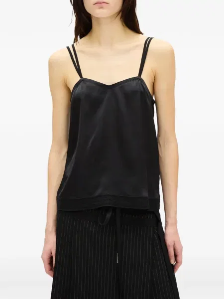 Maiou Ann Demeulemeester de mătase negru