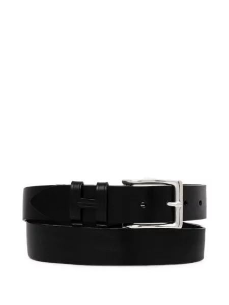 Cu centură curea Hackett London din piele cu cataramă negru