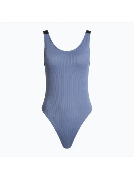 Дамски бански костюм от една част Calvin Klein Intense Power Rib Scoop Back One Piece-RP grisaille синьо