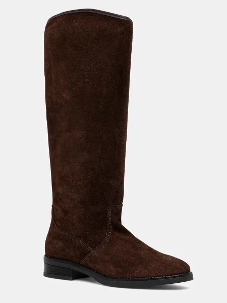 Steve Madden cizme din piele întoarsă Vlora cu plat maro