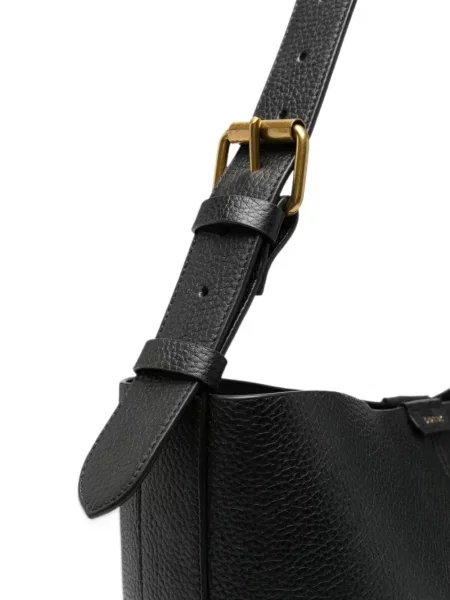 Kožna shopper torbica Soeur crna