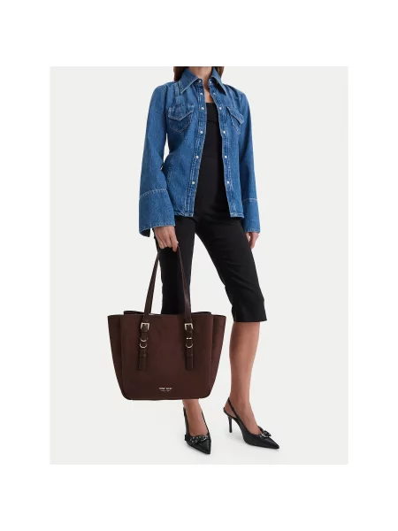 Nine West Τσάντα EO-STEEL Καφέ ροζ